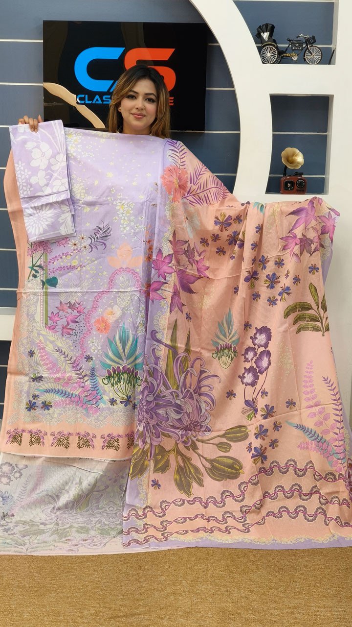Premium Cotton Luxury Print Catalog Three Piece Set