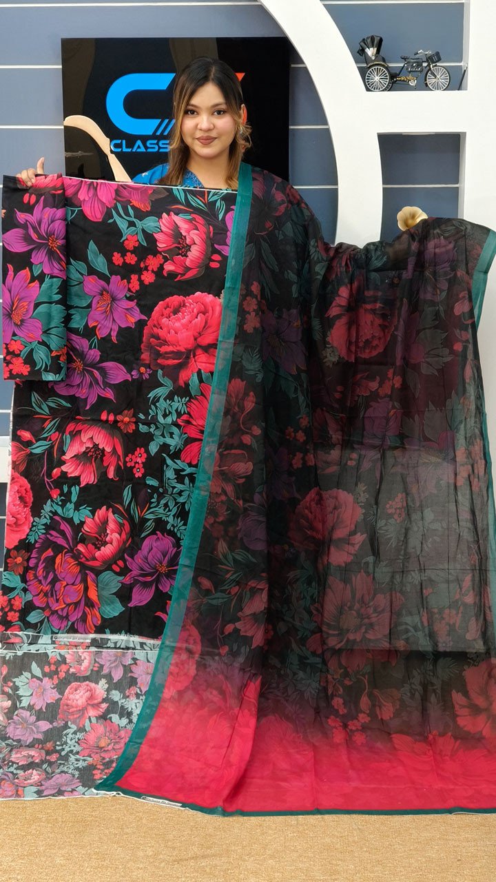 New Exclusive Bin Hameed Lawn Three Piece With Print Salwar