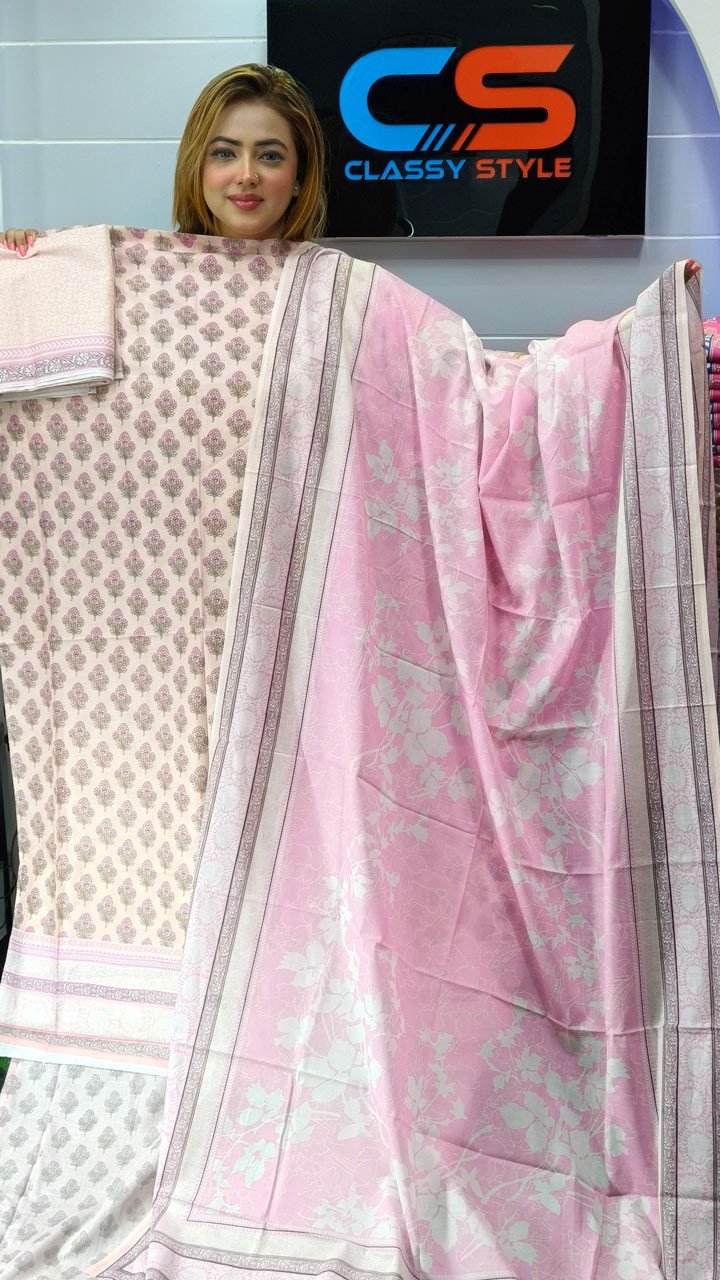 New Exclusive Bin Hameed Lawn Three Piece With Print Salwar