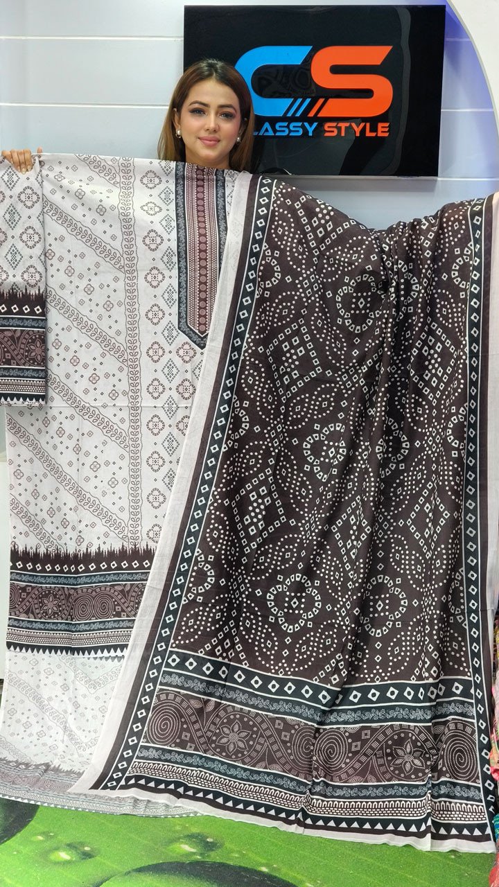 Coco Premium Cotton Lawn Three Piece Set