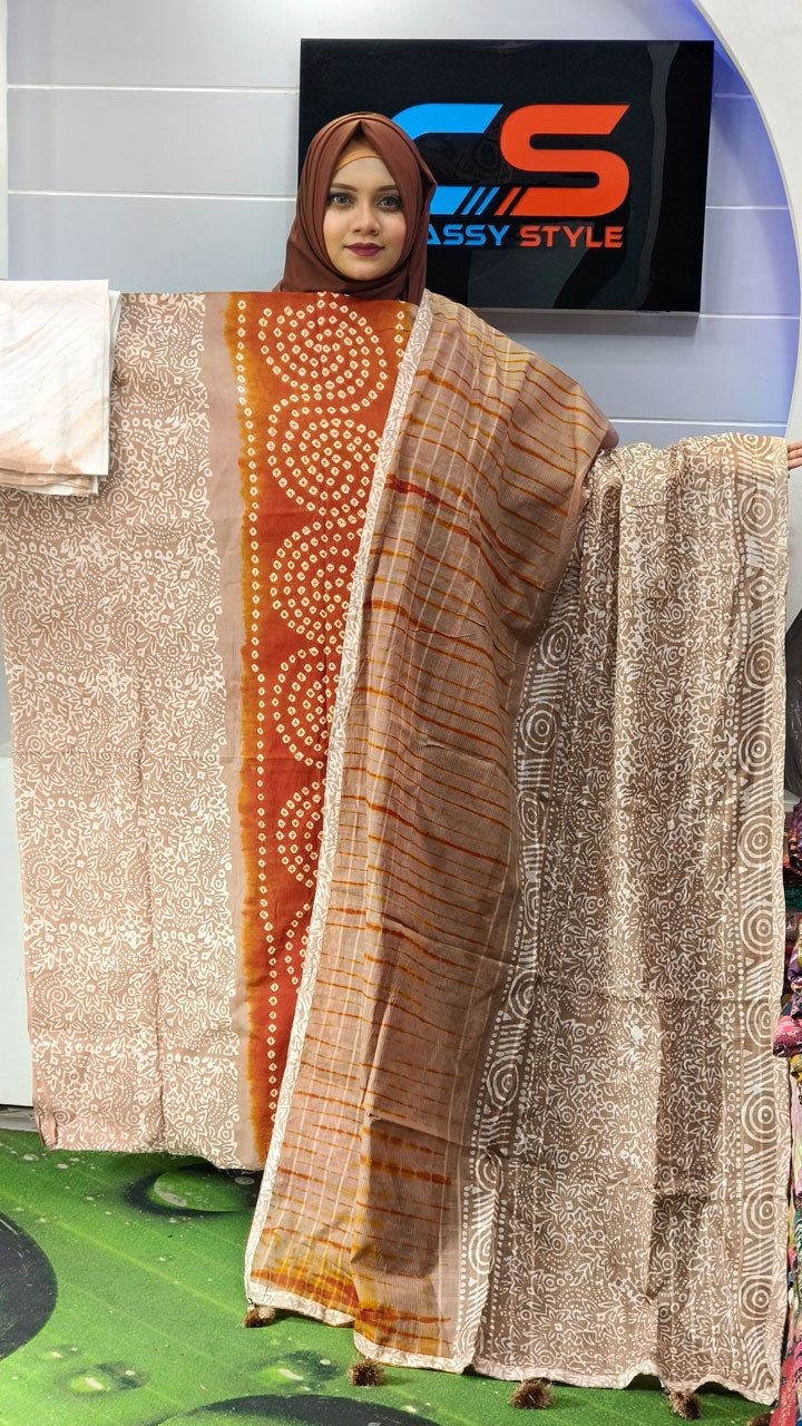 New Batik Premium Cotton Three-Piece Set