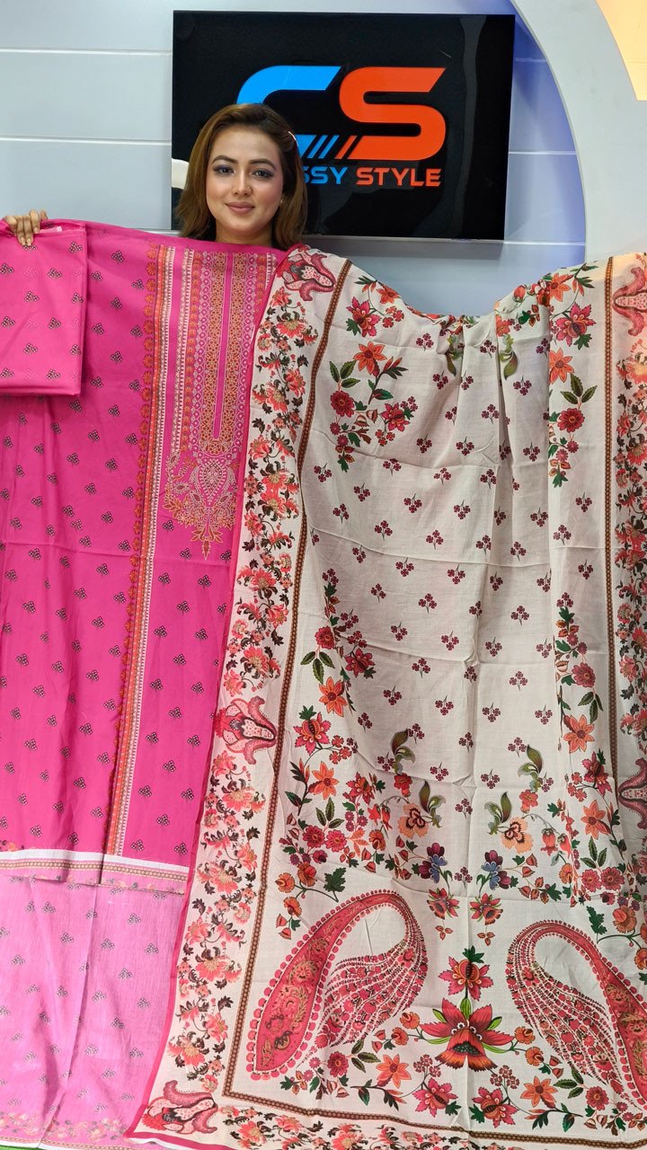 New Exclusive Bin Hameed Lawn Three Piece With Print Salwar