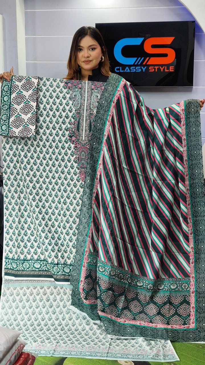 New Exclusive Bin Hameed Lawn Three Piece With Print Salwar