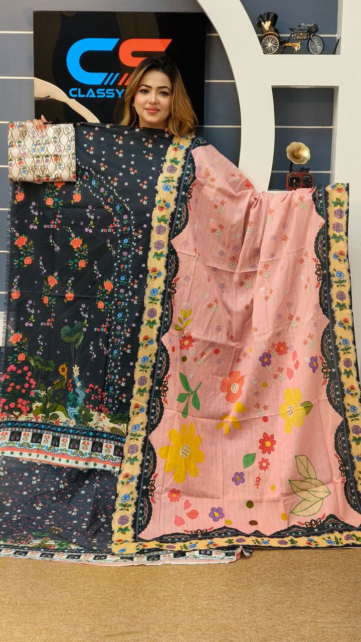 Premium Cotton Luxury Print Catalog Three Piece Set