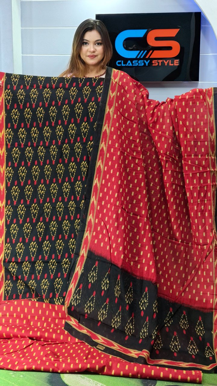 New Jaipuri Kalamkari Pure Cotton Three Piece Set