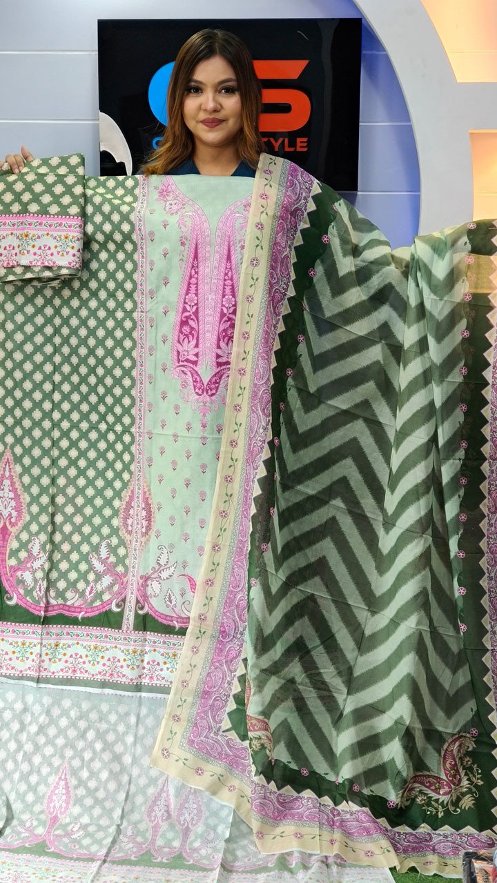 New Exclusive Bin Hameed Lawn Three Piece With Print Salwar