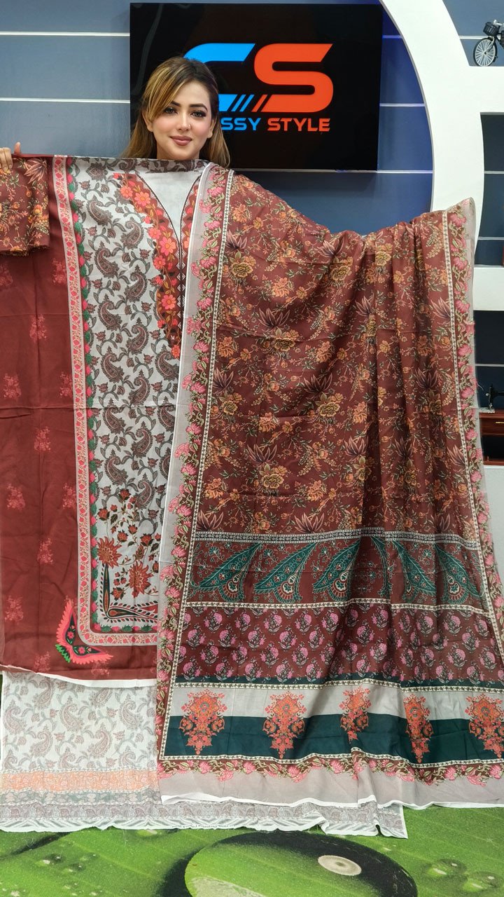 New Exclusive Bin Hameed Lawn Three Piece With Print Salwar