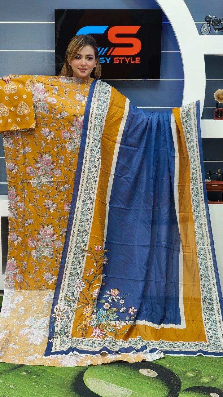 New Exclusive Bin Hameed Lawn Three Piece With Print Salwar