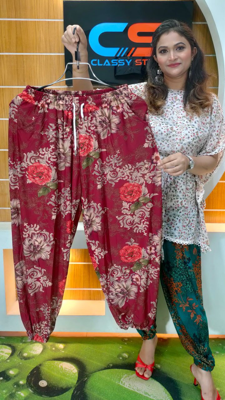 Premium Quality China Kuchi Print Plazzo With Pocket