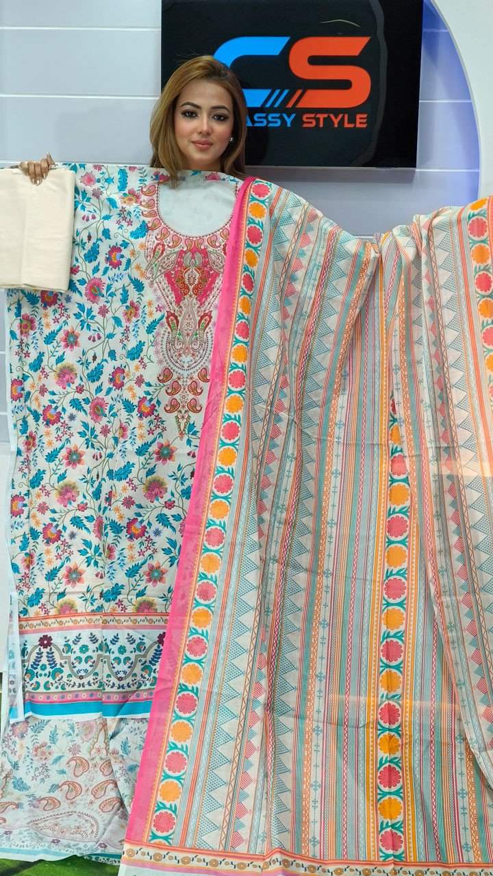 New Premium Zom Zom Lawn Three Piece