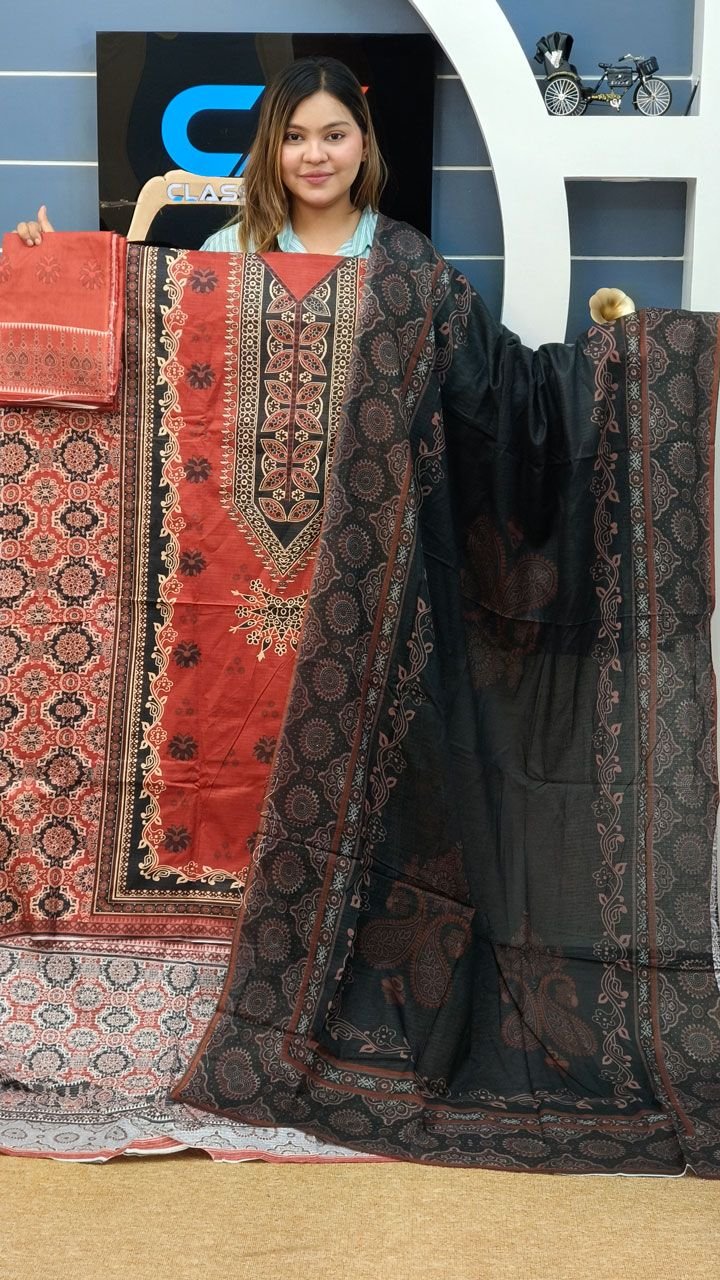Premium Cotton Luxury Print Catalog Three Piece Set