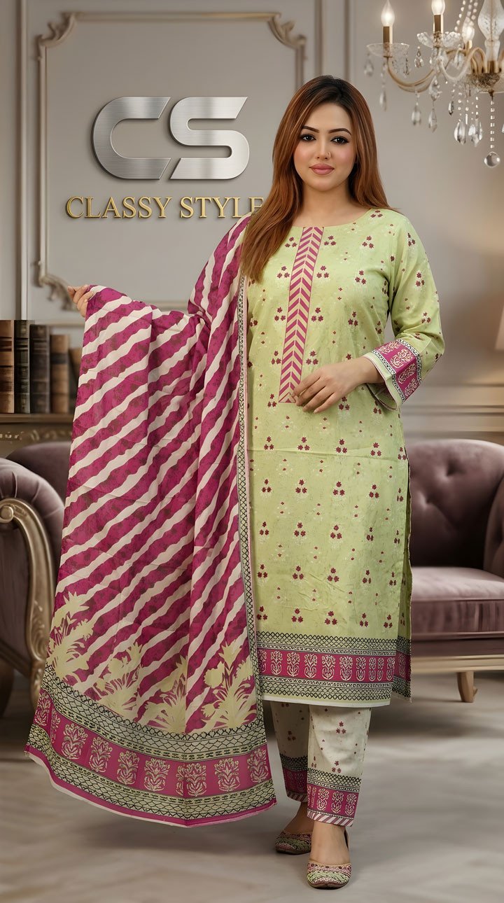 New Exclusive Bin Hameed Lawn Three Piece With Print Salwar