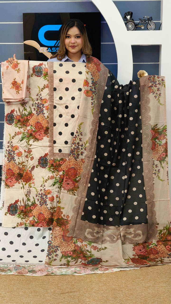 Premium Cotton Luxury Print Catalog Three Piece Set