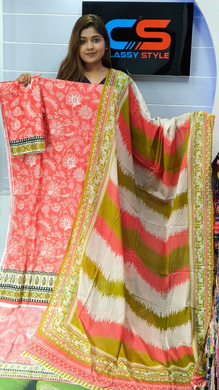 New Exclusive Bin Hameed Lawn Three Piece With Print Salwar