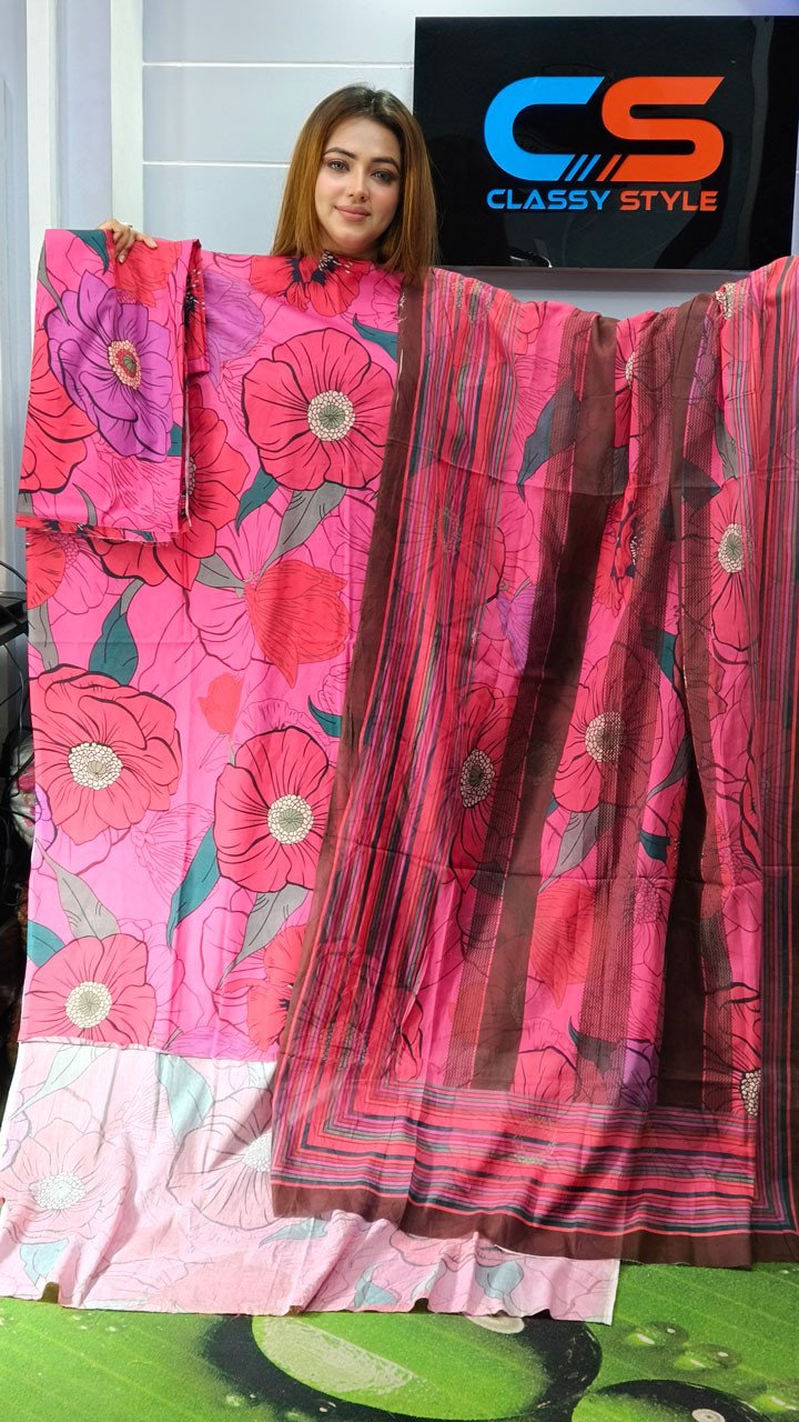 Coco Premium Cotton Lawn Three Piece Set