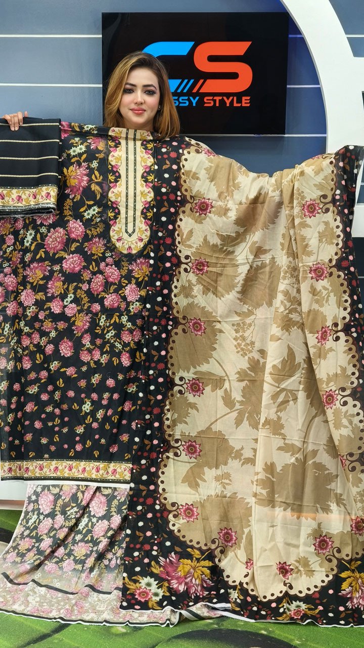 New Exclusive Bin Hameed Lawn Three Piece With Print Salwar