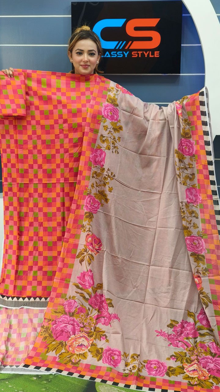 New Exclusive Bin Hameed Lawn Three Piece With Print Salwar