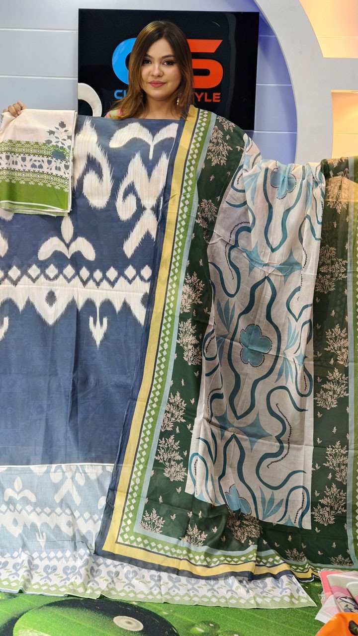 Coco Premium Cotton Lawn Three Piece Set
