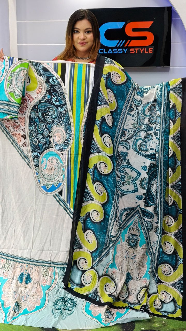 Coco Premium Cotton Lawn Three Piece Set